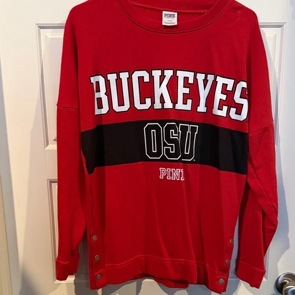 PINK Victoria's Secret Red OSU Buckeyes Top - Picture 1 of 5